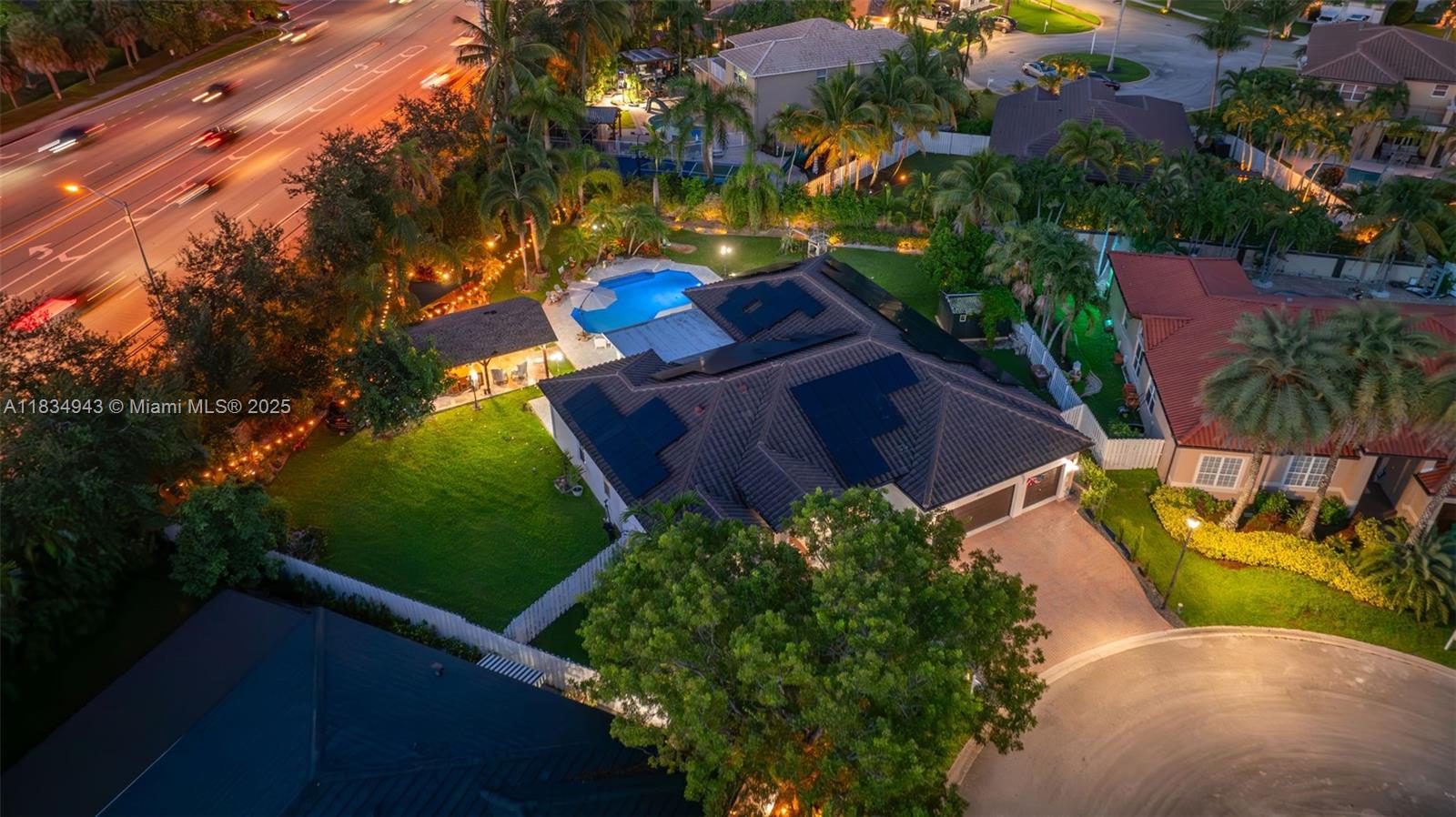 14501 Southwest 33rd Court Miramar, FL 33027 - Photo 87 of 91 an aerial view of a house with a yard basket ball court and outdoor seating