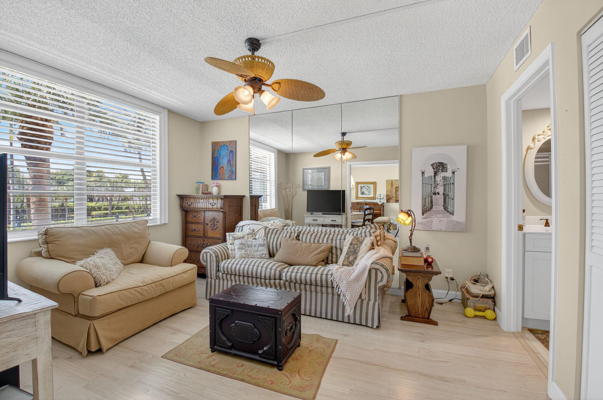 1 Harbourside Drive, Unit 4205 Delray Beach, FL 33483 - Photo 22 of 97 a living room with furniture kitchen view and a large window