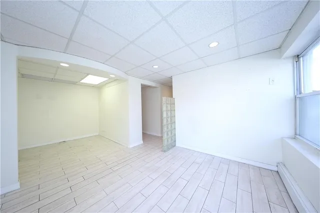 a view of hallway with a window