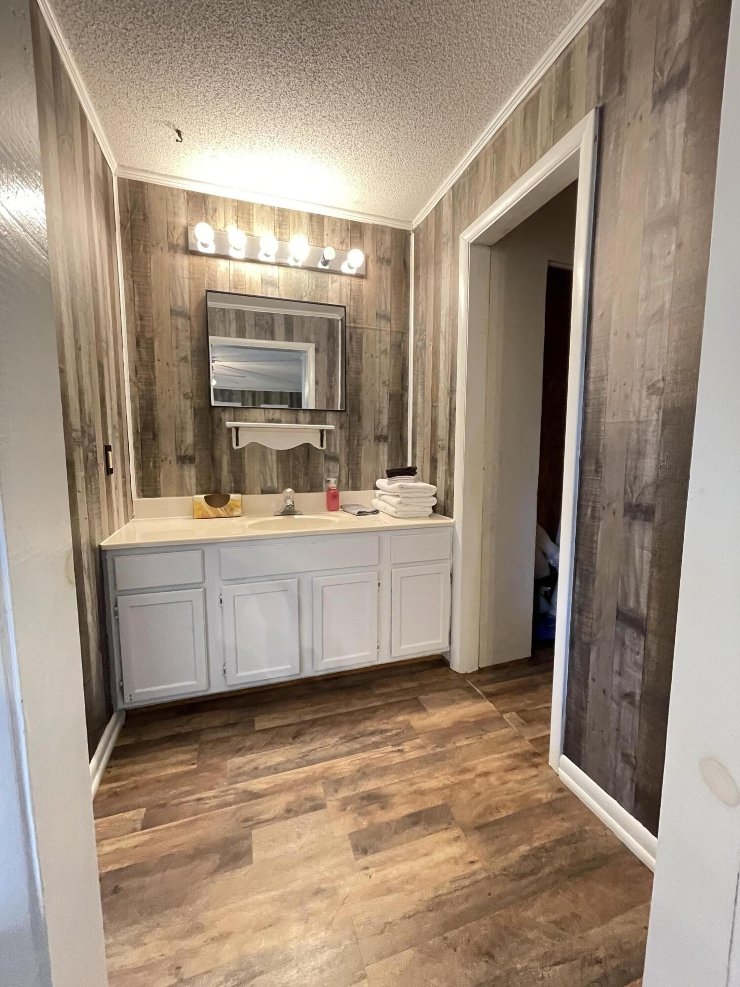 1522 Turkey Creek Road Tellico Plains, TN 37385 - Photo 24 of 34 a bathroom with double vanity and a mirror