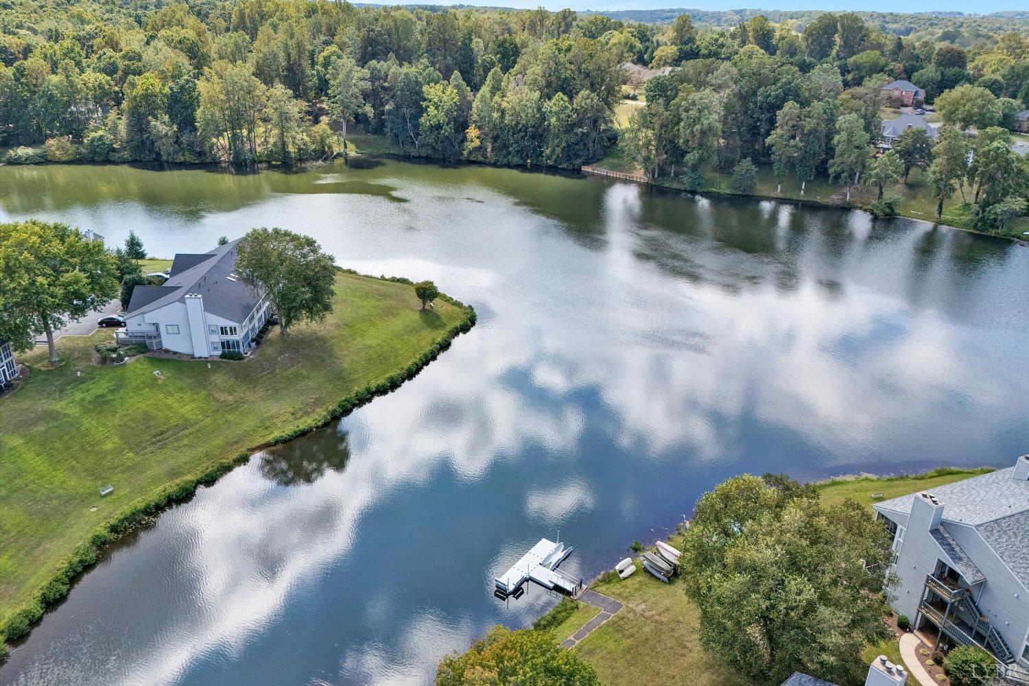 3114 Spinnaker Point Forest, VA 24551 - Photo 36 of 47 an aerial view of a house with a yard and lake view