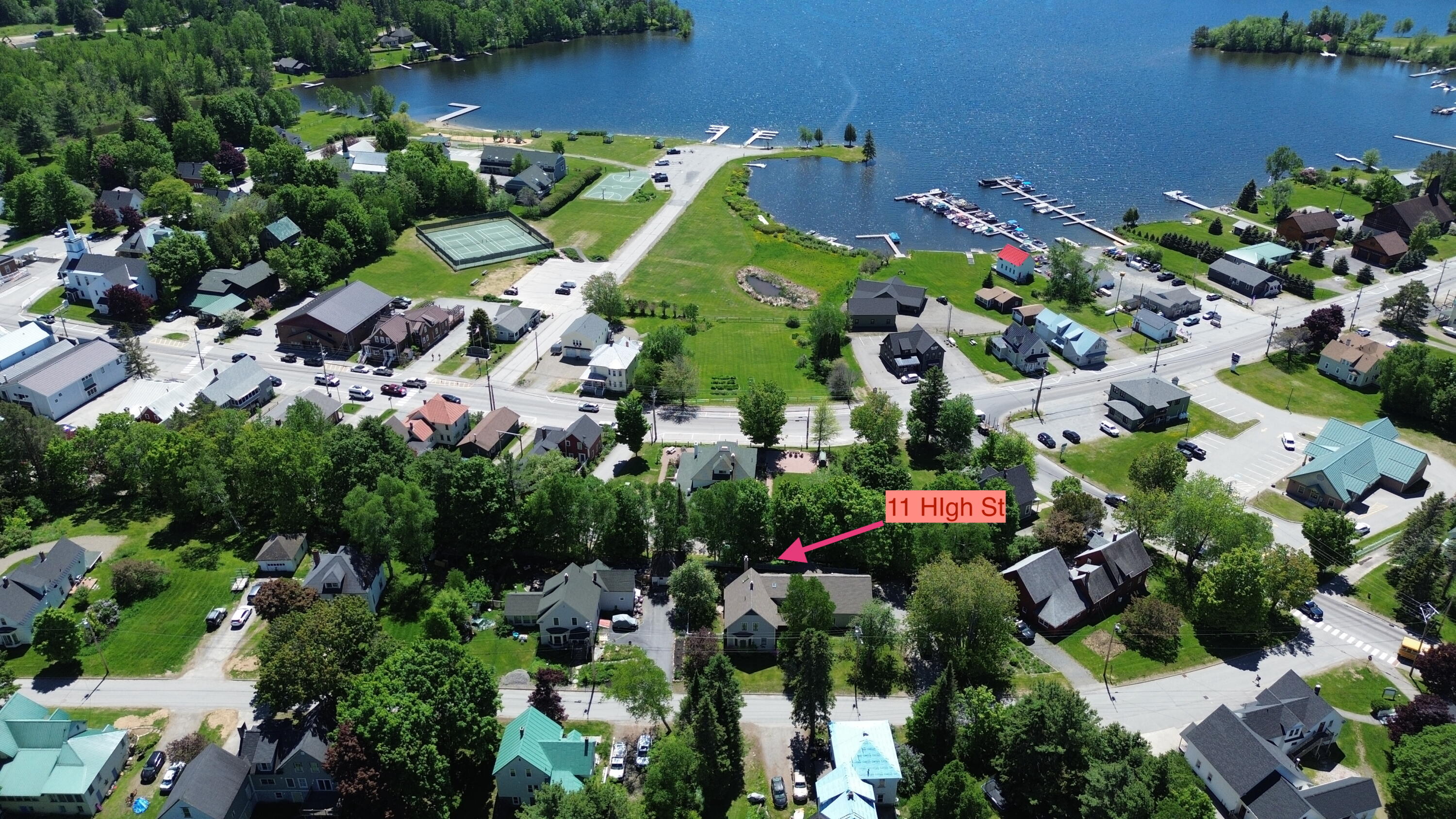 11 High Street Rangeley, ME 04970 - Photo 2 of 33 11 High St Drone