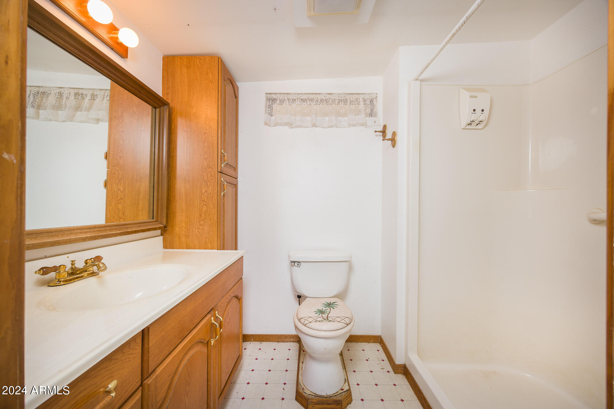 2980 West Williams Road Benson, AZ 85602 - Photo 17 of 32 a bathroom with a toilet sink and mirror