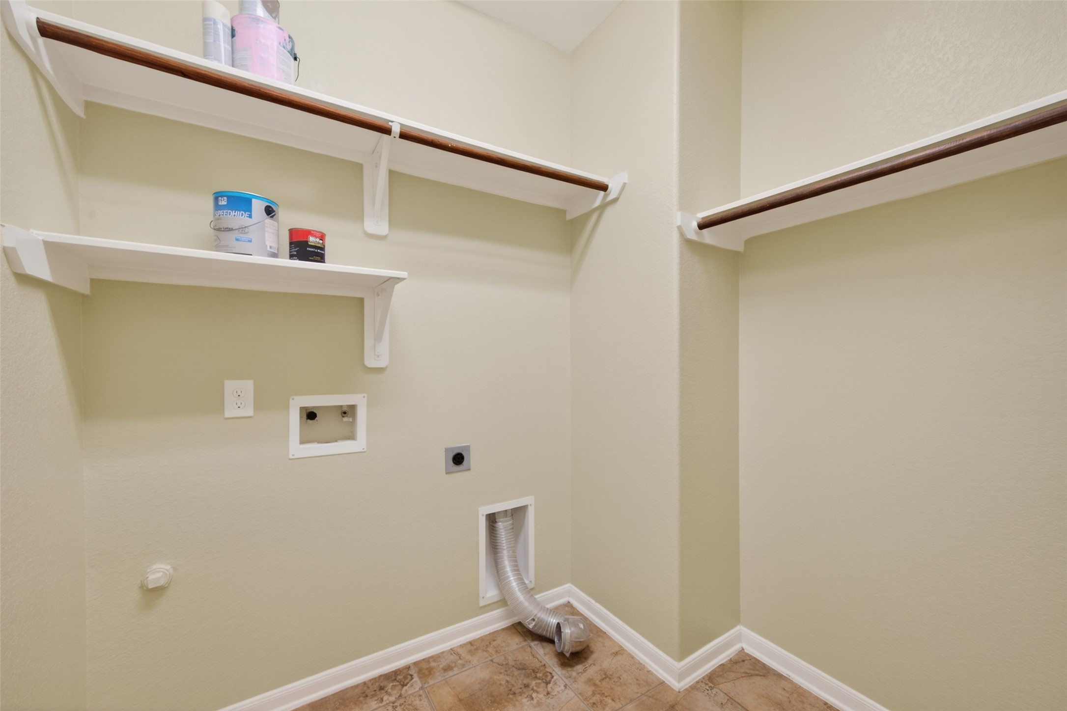 6 Painted Post Place Spring, TX 77389 - Photo 22 of 49 a view of storage and utility room with washer and dryer