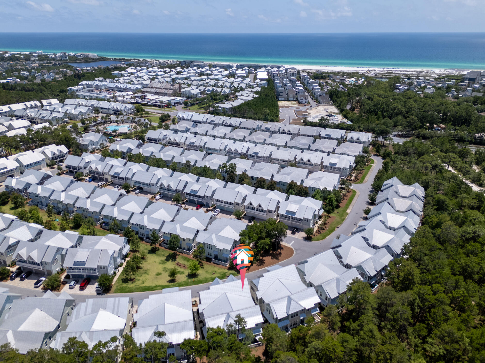 239 Milestone Drive, Unit A Inlet Beach, FL 32461 - Photo 29 of 39 an aerial view of multiple house