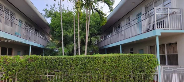 a view of a building front of house