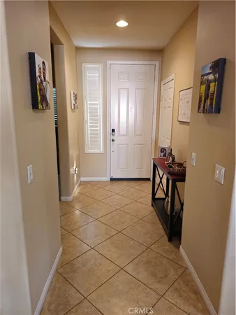a view of a hallway with workspace