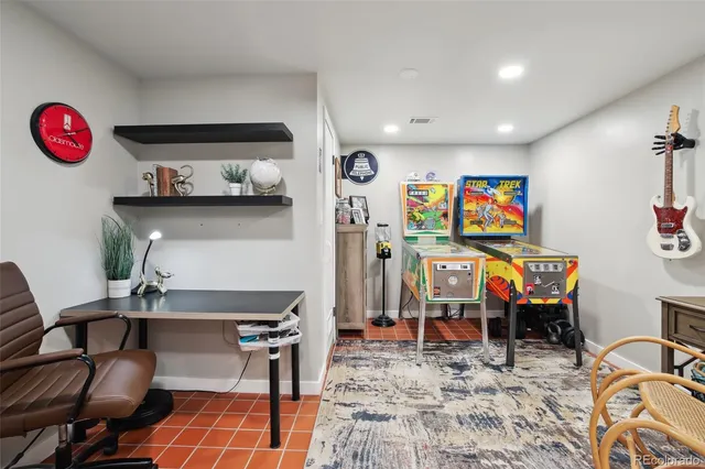 a room with furniture