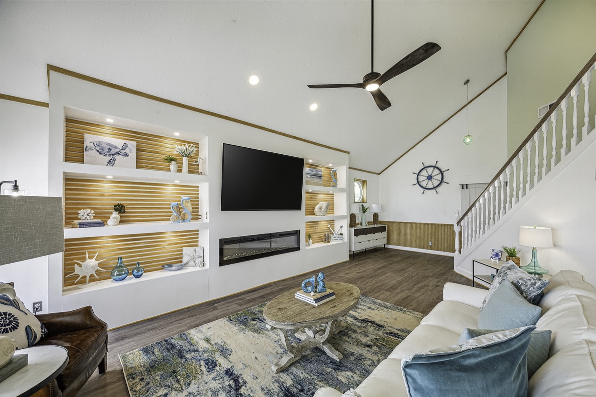 1322 Outrigger Street Tiki Island, TX 77554 - Photo 15 of 46 a living room with furniture and a flat screen tv