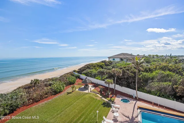a view of a small space with wooden deck