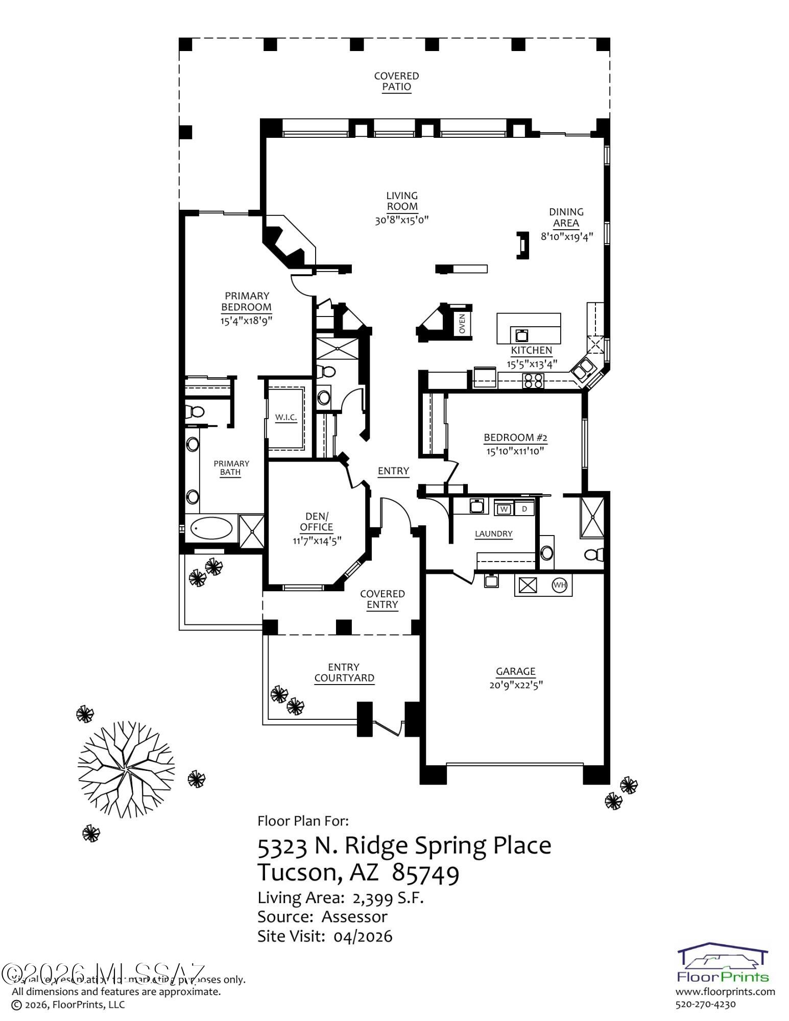 5323 North Ridge Spring Place Tucson, AZ 85749 - Photo 45 of 45 Floorplan