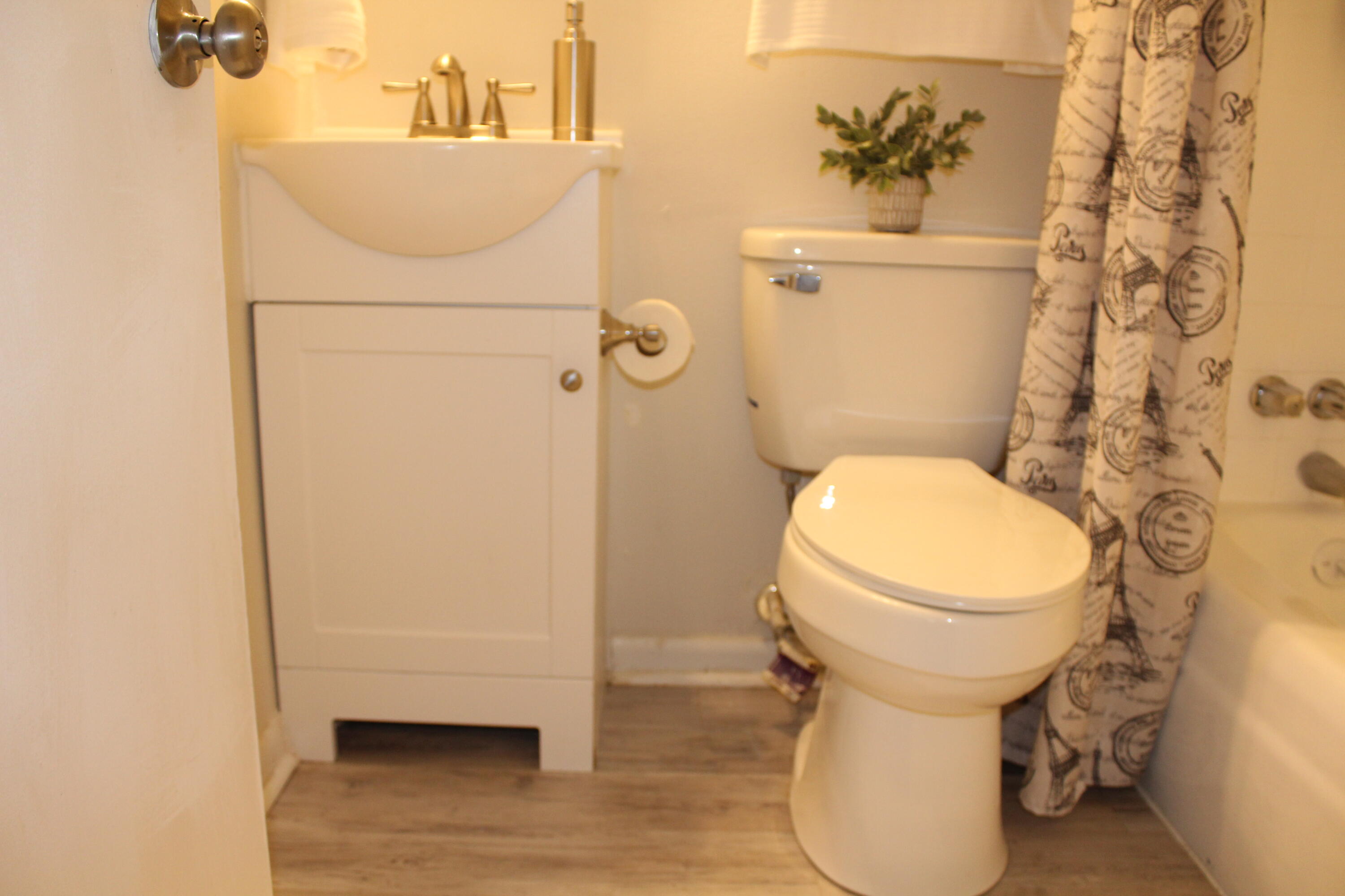 313 Brackin Street, Unit A Crestview, FL 32539 - Photo 14 of 27 a bathroom with a sink and a toilet
