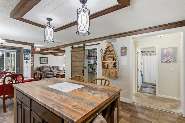 a view of living room and bedroom