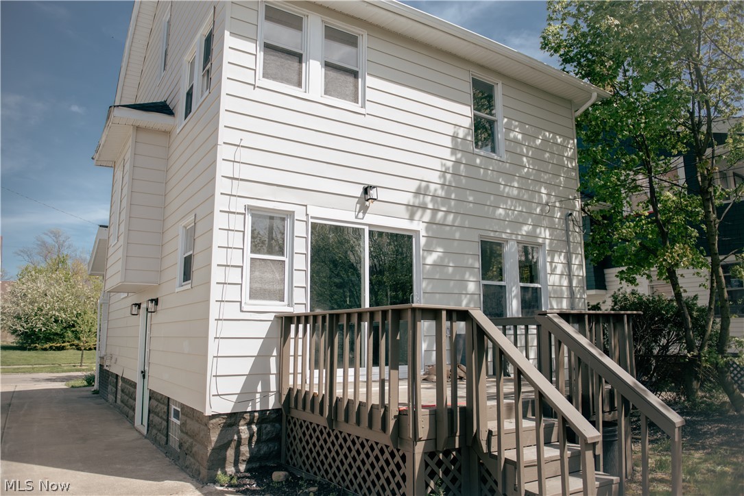 3550 Menlo Road Cleveland, OH 44120 - Photo 10 of 22 Rear view of house with a wooden deck