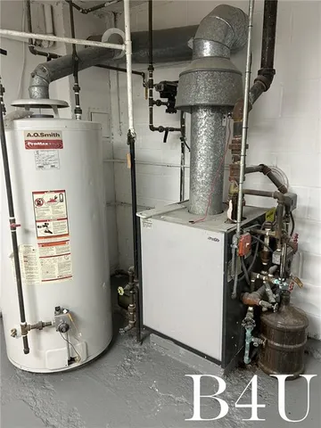 a close view of water heater room