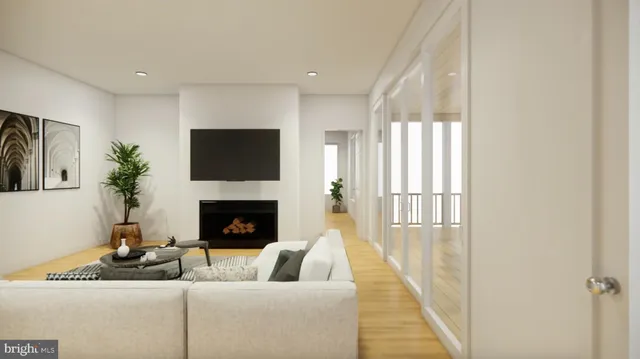 a view of an empty room and window