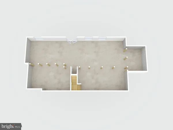 a view of empty room with floor to ceiling window