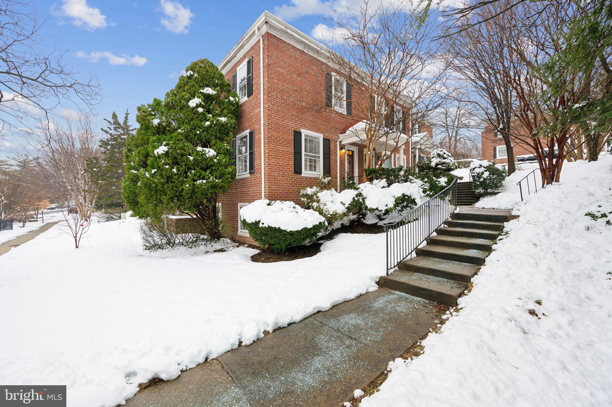 4231 32nd Road South Arlington, VA 22206 - Photo 3 of 44 a view of a yard with snow on the road