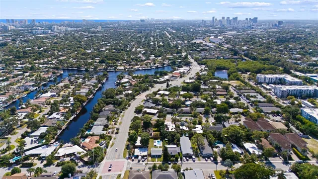 an aerial view of a city with lots of residential buildings