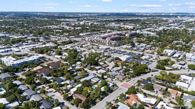 an aerial view of a city