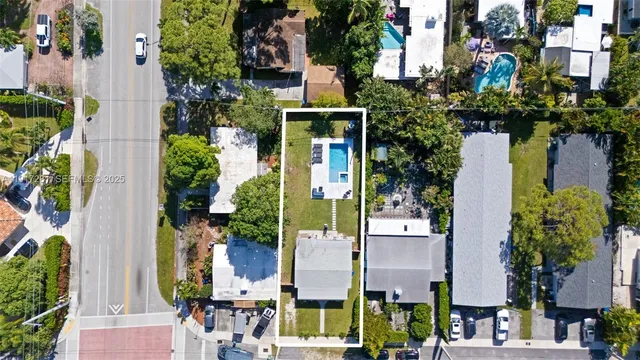 an aerial view of multiple house