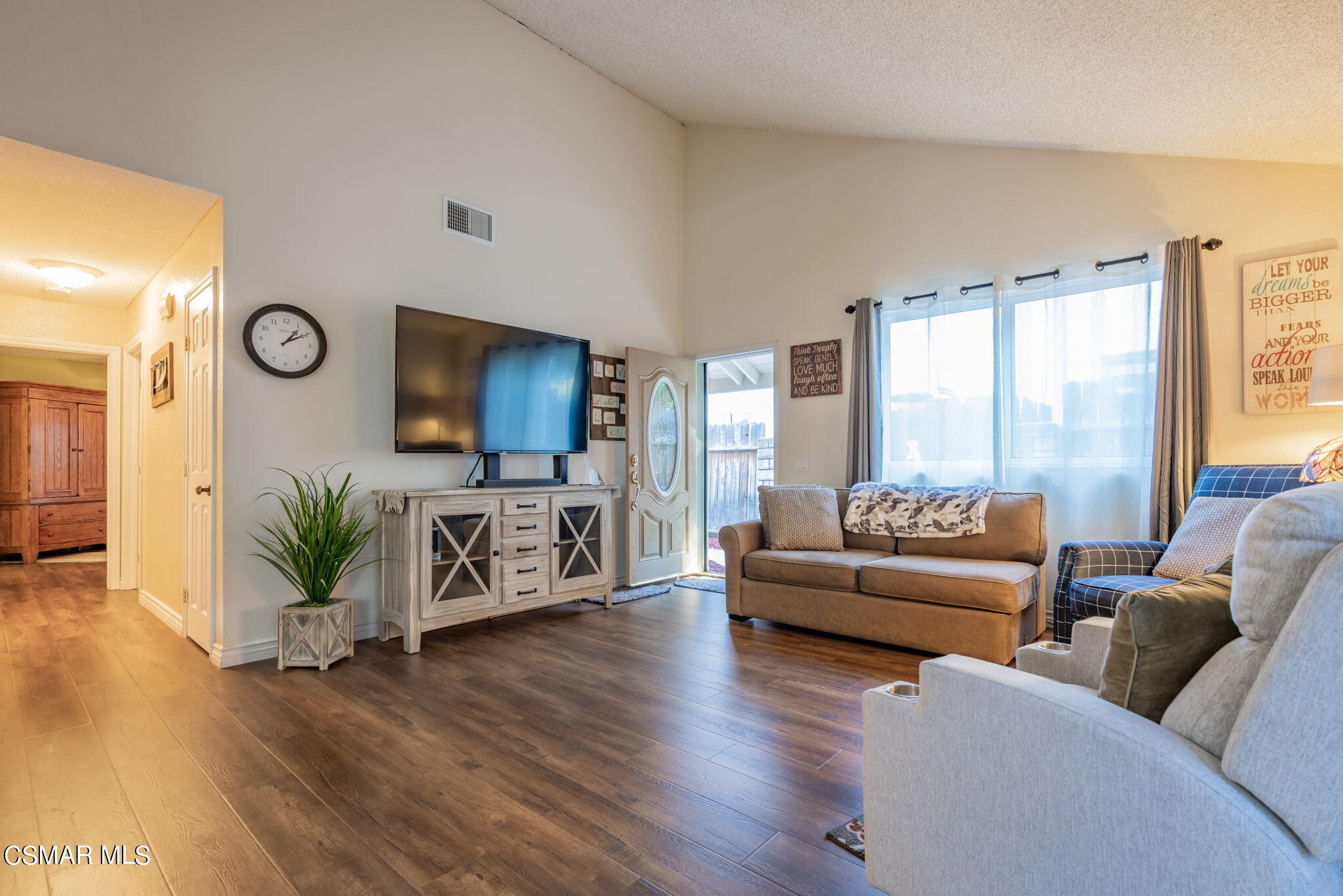 2044 Covington Avenue Simi Valley, CA 93065 - Photo 7 of 42 a living room with furniture flat screen tv and wooden floor
