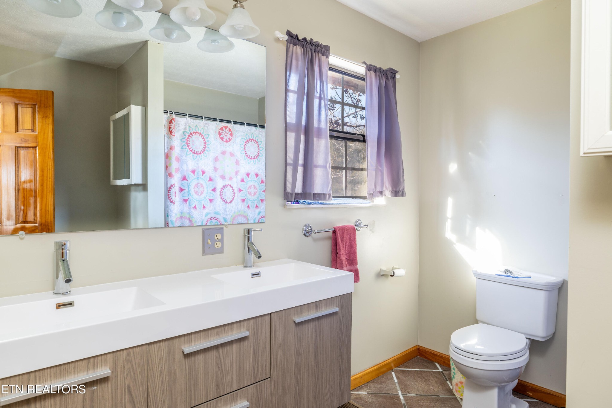 929 Robinson Gap Road Sevierville, TN 37876 - Photo 22 of 28 a bathroom with a sink a toilet and a mirror