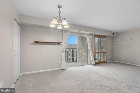 a view of a livingroom with a chandelier