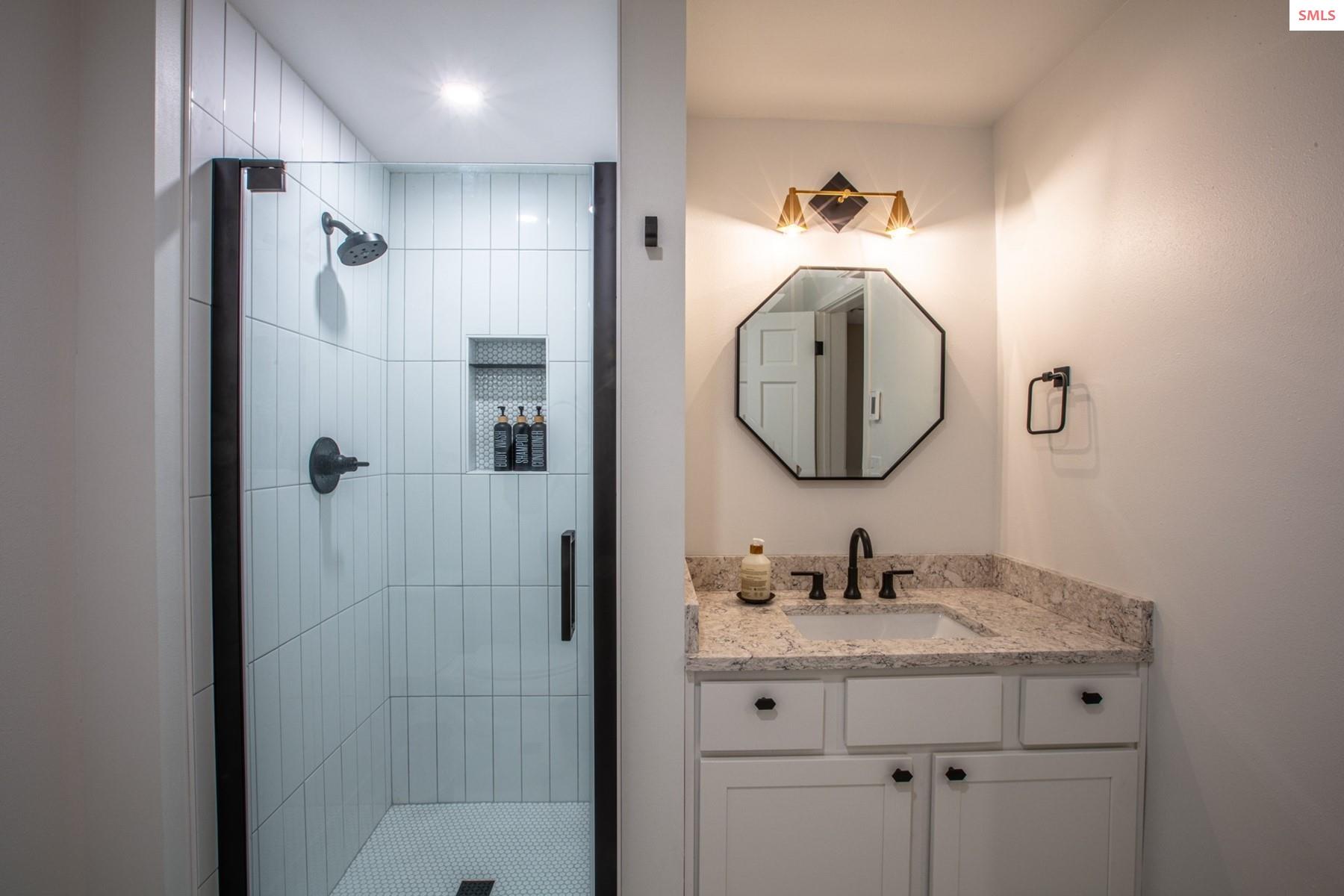 475 Campbell Point Road Laclede, ID 83841 - Photo 44 of 66 Well designed bathroom on the lower level.