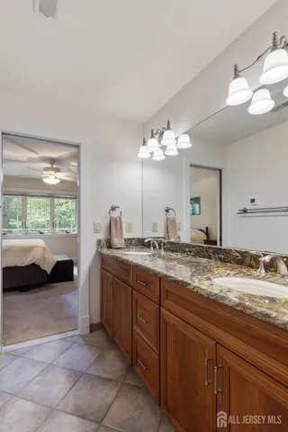 a view of yard with swimming pool and sitting area