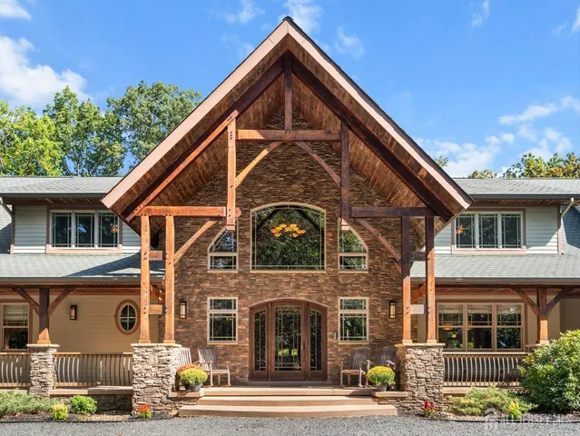 front view of a house with a street