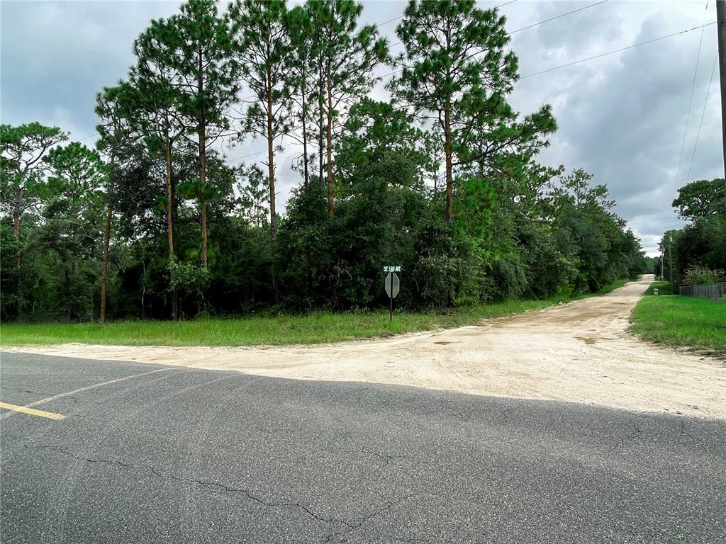a view of road with trees