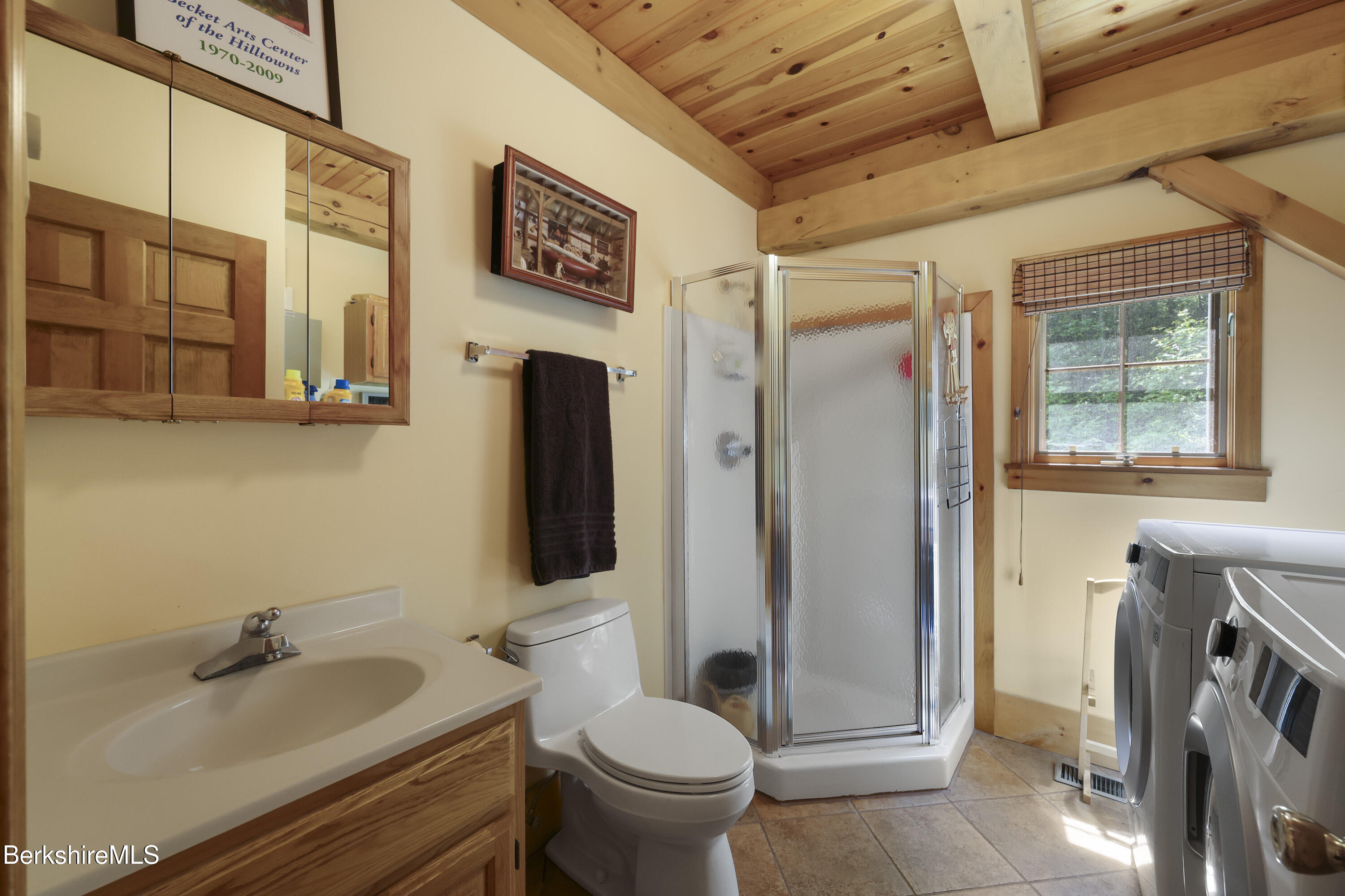 169 Jacobs Hollow Road Becket, MA 01223 - Photo 43 of 73 a bathroom with a sink toilet and shower