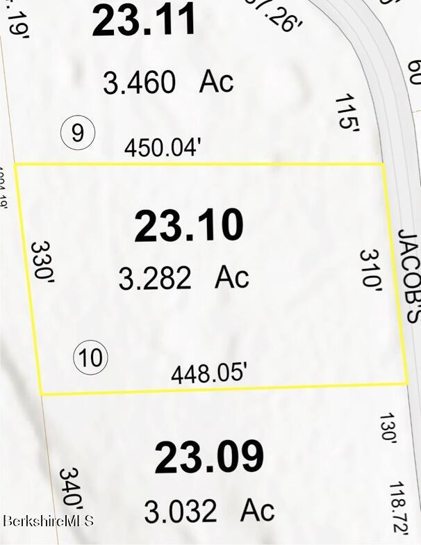 169 Jacobs Hollow Road Becket, MA 01223 - Photo 72 of 73 Parcel Map 169 Jacobs Hollow Rd copy