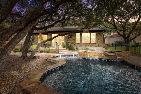 a view of a lake with a house