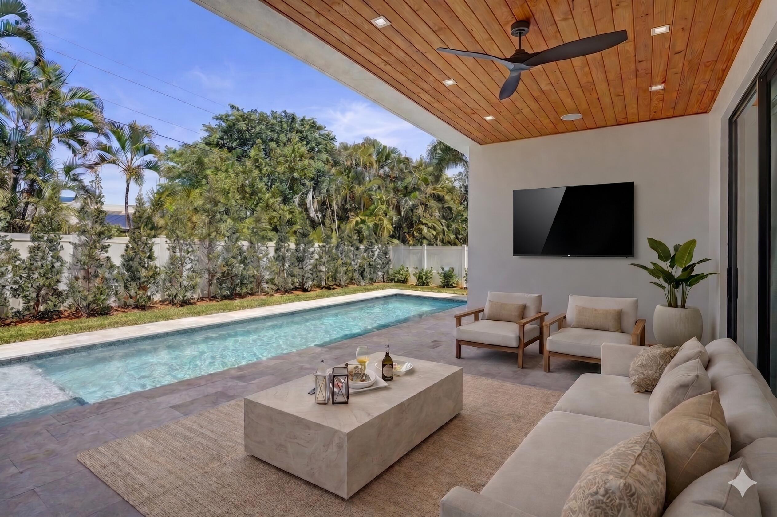 365 Northeast 3rd Street Boca Raton, FL 33432 - Photo 13 of 41 a living room with furniture and a flat screen tv