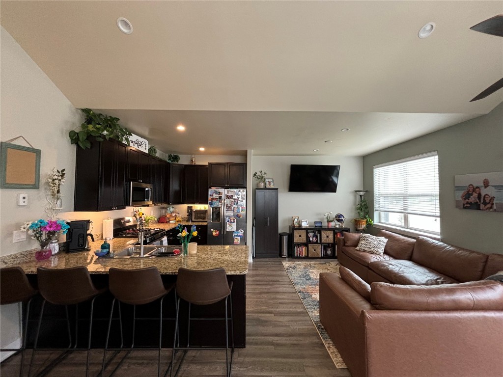 43 Wayback Drive Dillon, CO 80435 - Photo 8 of 17 a living room with furniture kitchen view and a flat screen tv