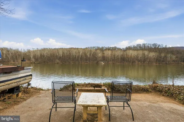 a front view of a house with patio