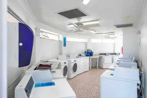 a room with storage and utility