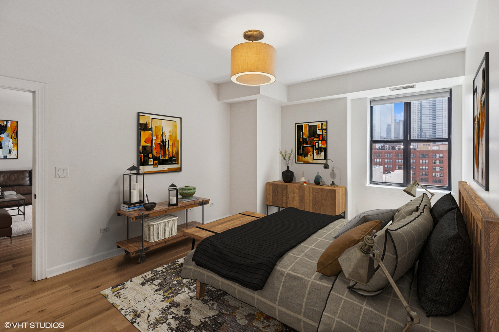 451 West Huron Street, Unit 910 Chicago, IL 60654 - Photo 7 of 27 a bedroom with a bed and a window