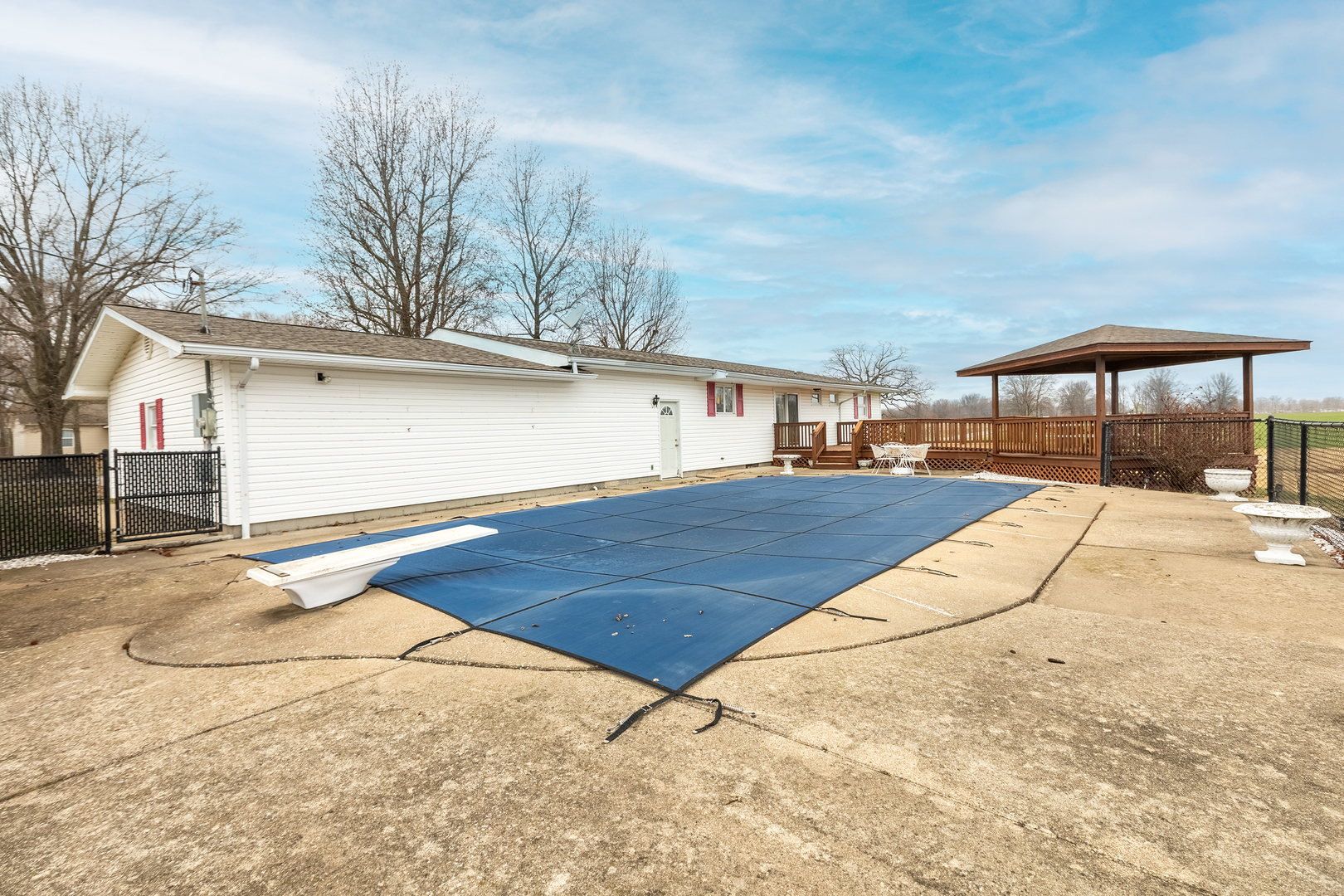 14798 Cherry Street Sesser, IL 62884 - Photo 32 of 37 a view of a backyard of a house