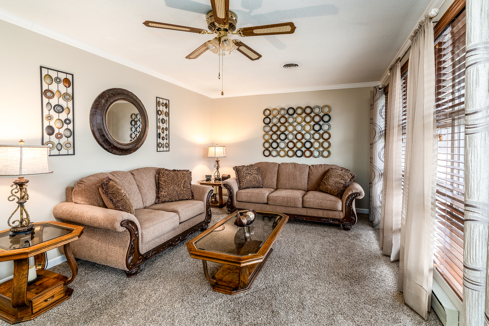 14798 Cherry Street Sesser, IL 62884 - Photo 9 of 37 a living room with furniture and a large window