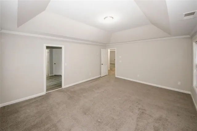 an empty room with an entryway