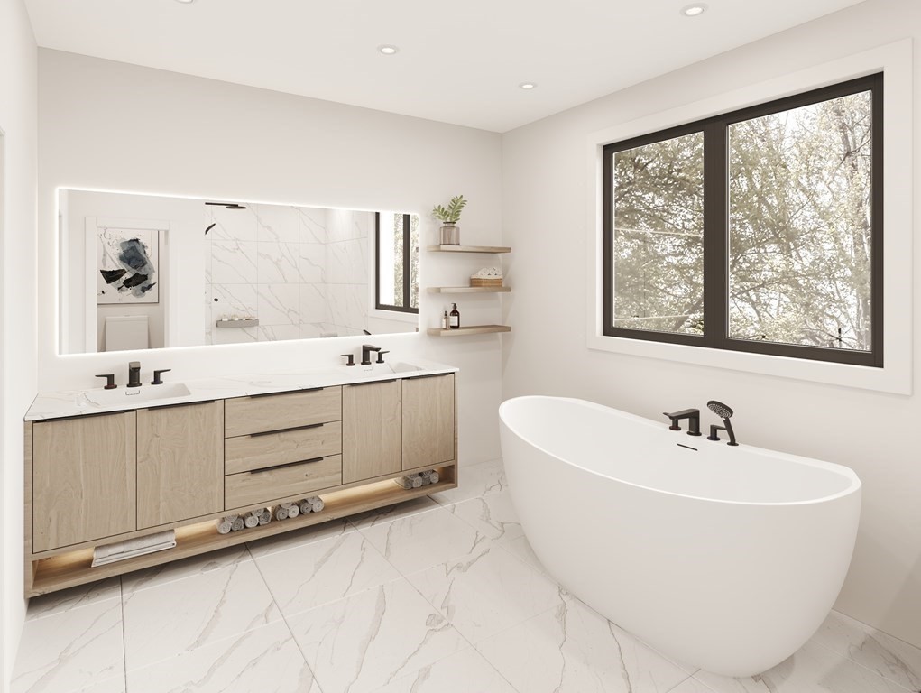 5 Kappius Path Newton, MA 02459 - Photo 8 of 15 a bathroom with a sink and a bathtub