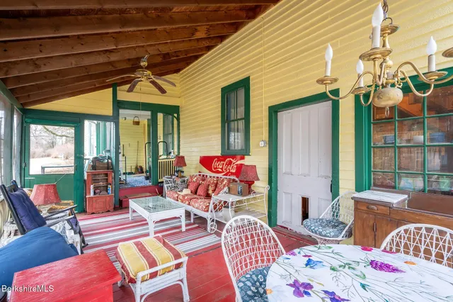 a outdoor space with furniture