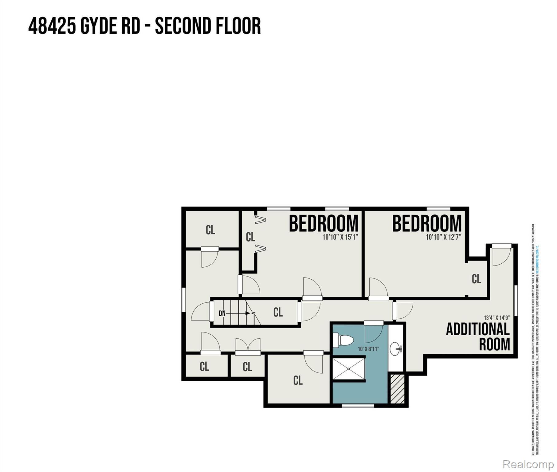 48425 Gyde Road Canton, MI 48187 - Photo 35 of 36 Upper level floor plan.jpg