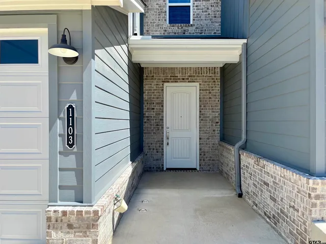 a view of front door of house