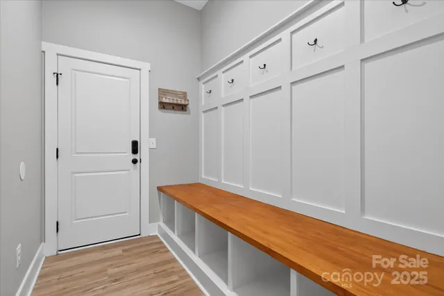 a hallway with an empty room