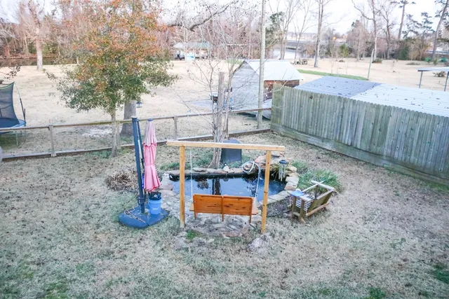 a view of outdoor space with seating area