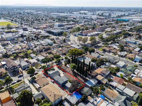 an aerial view of a city